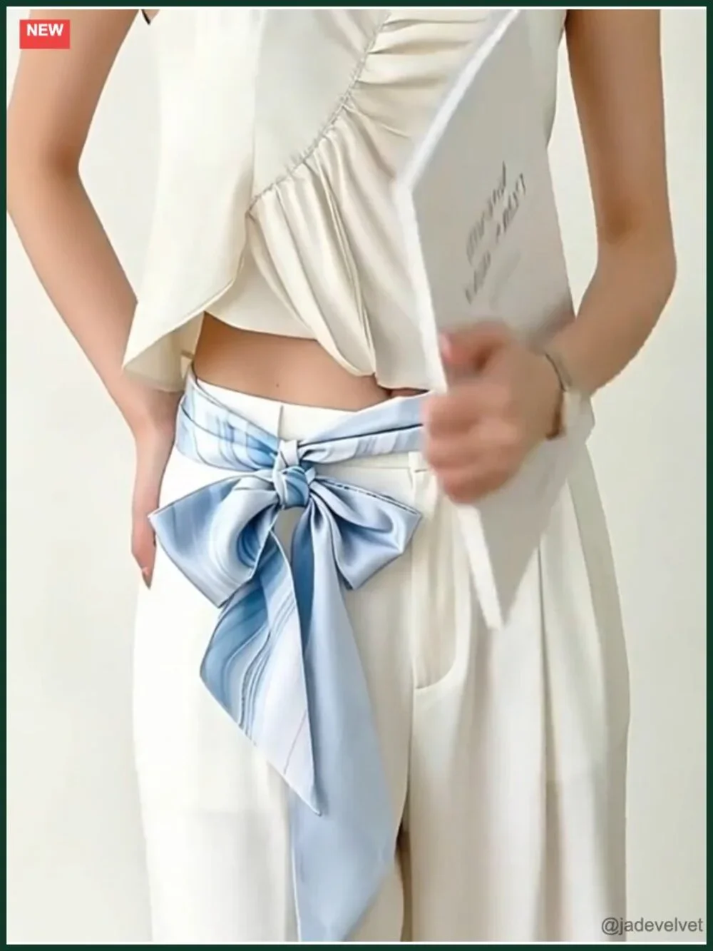 Reversible Satin Neck Scarf, Multi-Way Hairband, Bag Charm & Belt